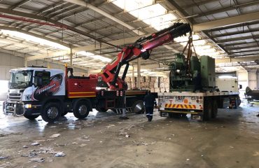 crane truck loading machinery